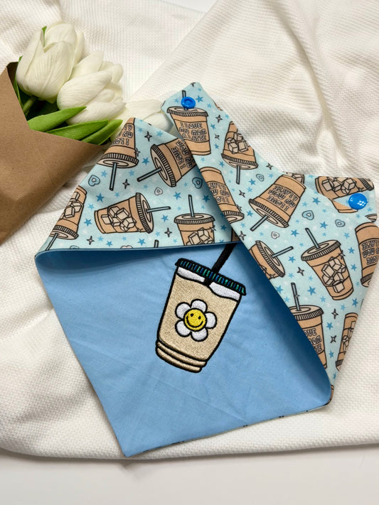 Coffee, Flowers and Mom- Blue
